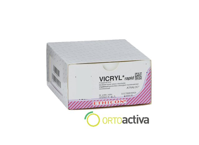 VICRYL RAPID V2190H 3/0 AG. 22 mm CIL. 1/2 70 cm. (1 Unid.)